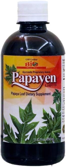 11.83 fl oz BIO Dhamapur Farms Papayen Liquid Supplement for Platelet Maintenance in Healthy Individuals