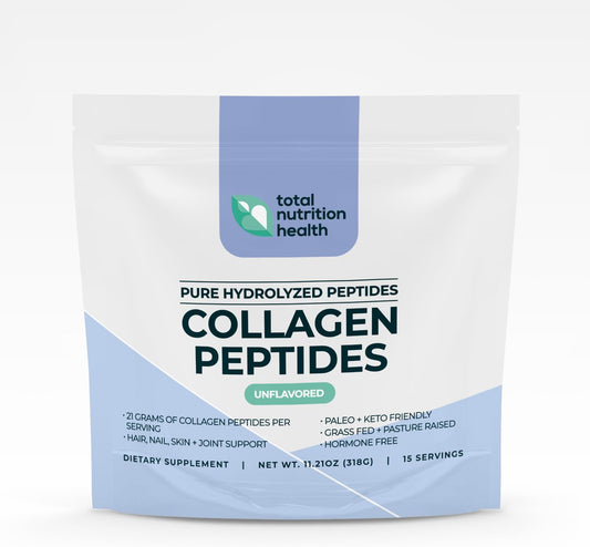 11oz Unflavored Collagen Peptides Powder for Hair, Skin, and Joint Support - Grass Fed Protein with Vitamin C, B3, B6, B12, Biotin - Non-GMO, Sugar-Free