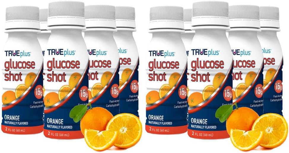 12 Bottles of TRUEplus Orange Flavored Glucose Shots