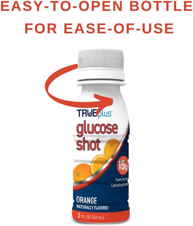 12 Bottles of TRUEplus Orange Flavored Glucose Shots