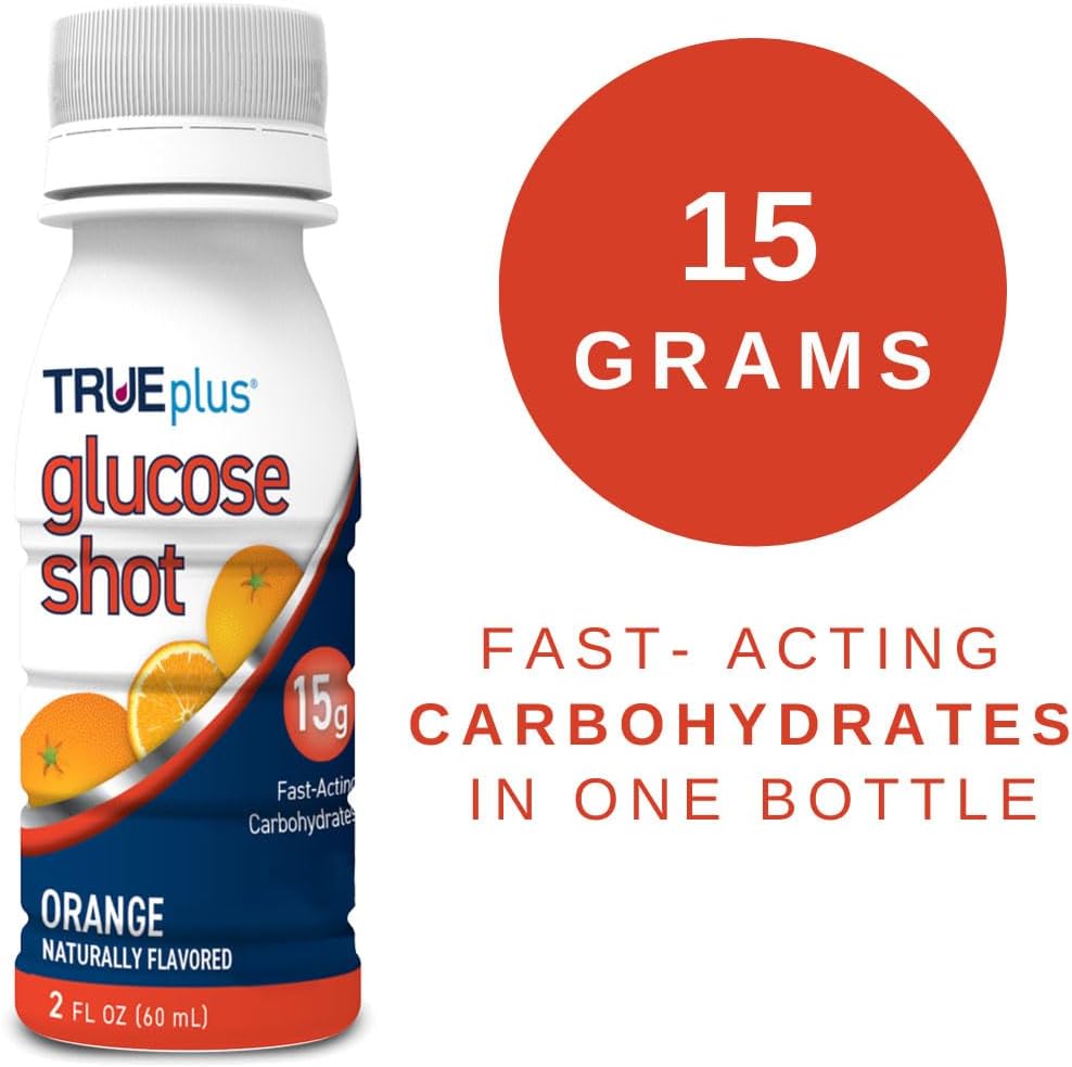 12 Bottles of TRUEplus Orange Flavored Glucose Shots