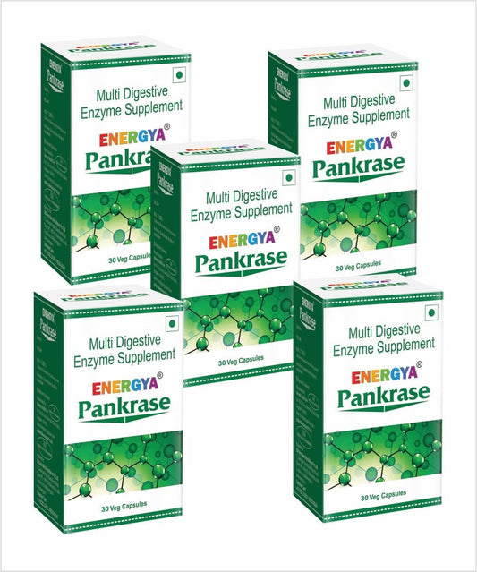 12-Enzyme Blend for Gas & Bloating Relief, Enhances Digestion & Nutrient Absorption (5-Pack)