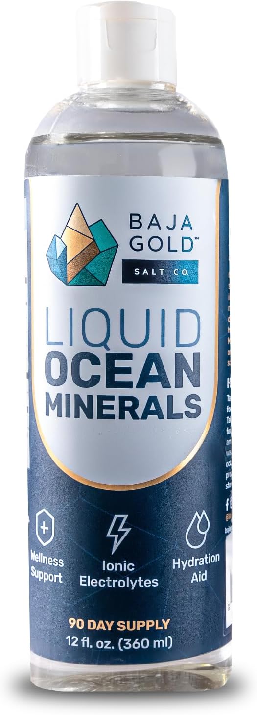12 Fl. Oz. Baja Gold Liquid Ocean Minerals Refill - Natural Trace Minerals Supplement