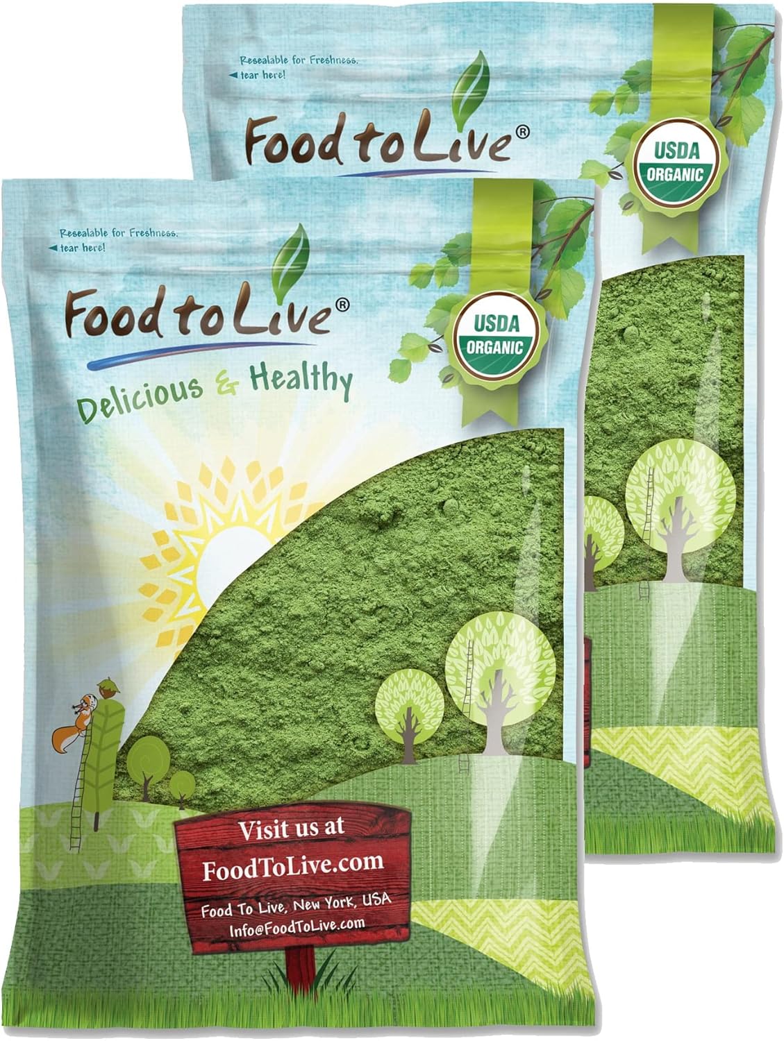 12 lb Organic SuperGreens Powder Blend - Kale, Moringa, Spirulina, Wheatgrass. Non-GMO, Vegan, Bulk. High in Antioxidants, Chlorophyll. Ideal for Juices, Smoothies, Baking.