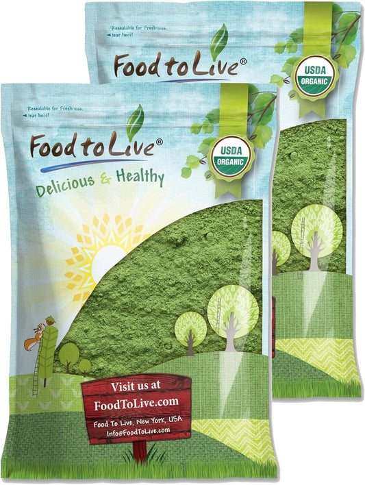 12 lb Organic SuperGreens Powder Blend - Kale, Moringa, Spirulina, Wheatgrass. Non-GMO, Vegan, Bulk. High in Antioxidants, Chlorophyll. Ideal for Juices, Smoothies, Baking.