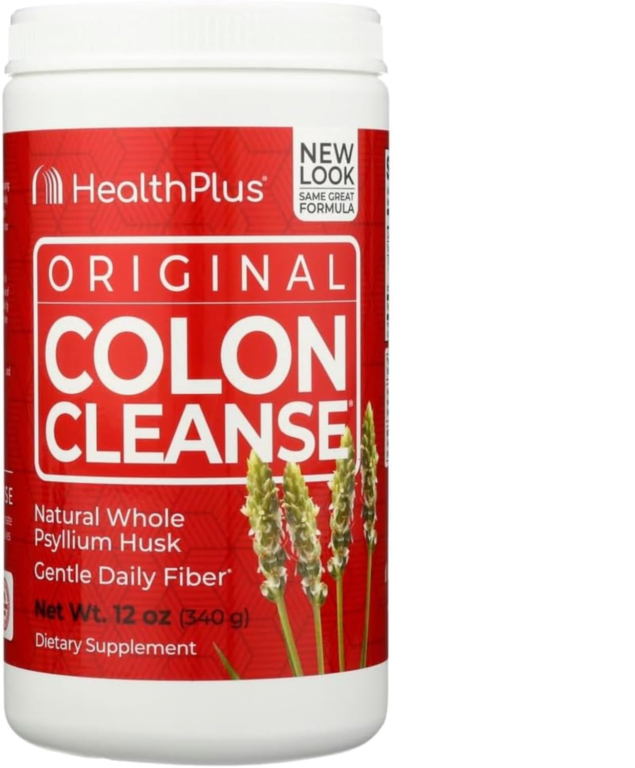 12 OZ Health Plus Colon Cleanse Psyllium Supplement for Digestive Health