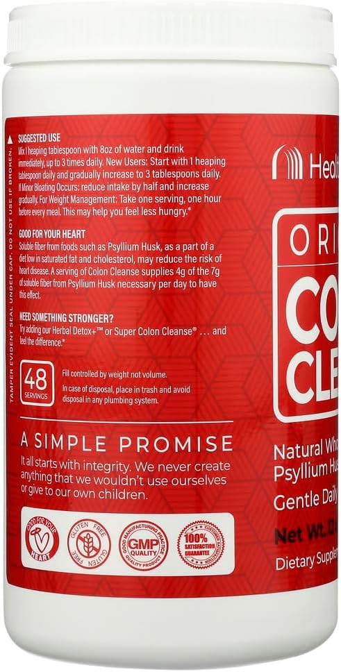 12 OZ Health Plus Psyllium Colon Cleanse Supplement