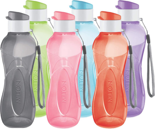 12 Oz MILTON Kids Reusable Leakproof Water Bottle with Wide Mouth, BPA-Free, Leak-Free, Handle Strap Carrier - Ideal for Cycling, Camping, Hiking, Gym, Yoga