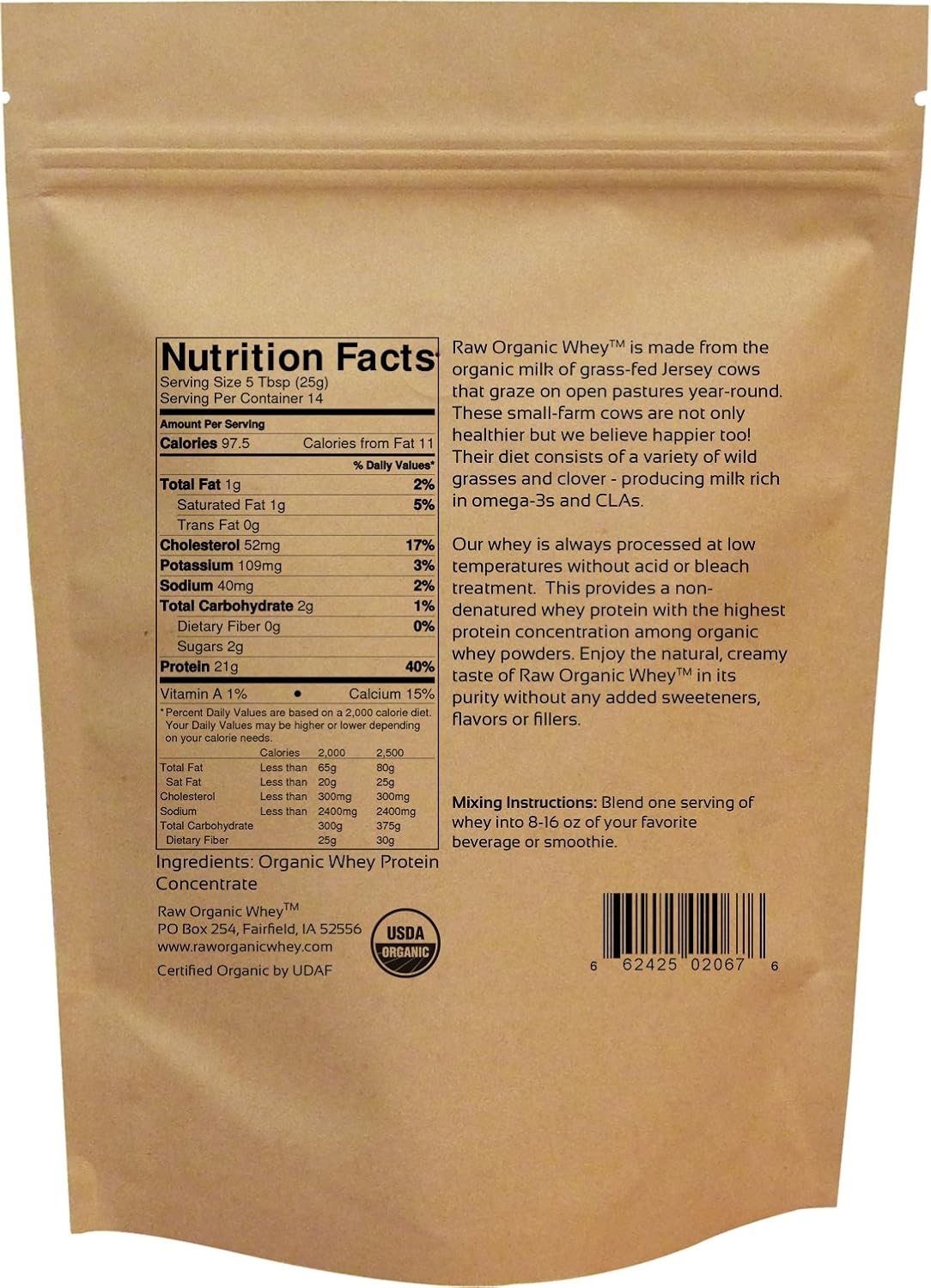 12 oz Raw Organic Grass Fed Whey Protein Powder - Happy Healthy Cows, Undenatured, Hormone Free, Non-GMO, Gluten Free, Unflavored & Unsweetened - BoostGo Australia