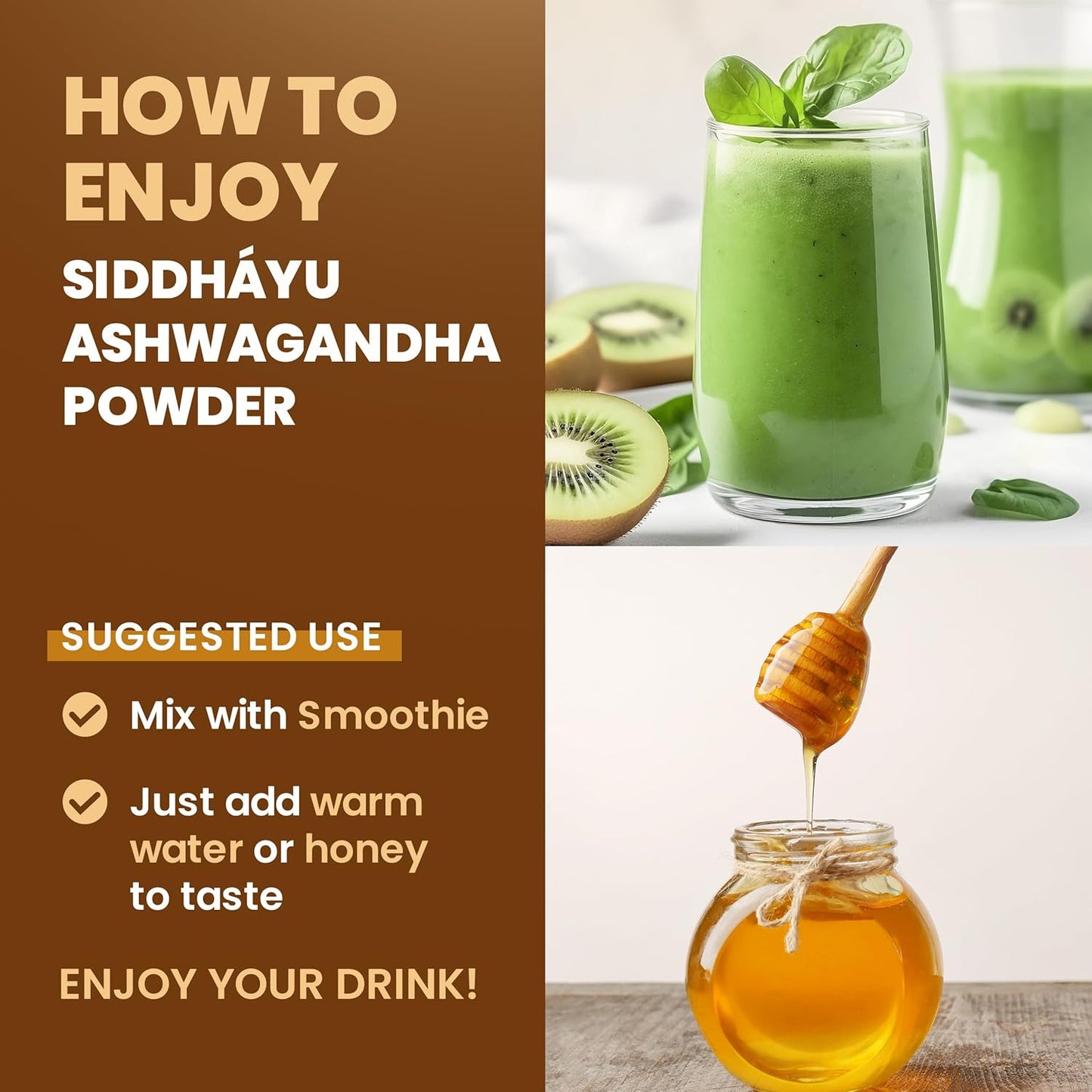12 oz Siddhayu Organic Ashwagandha Powder for Natural Wellness