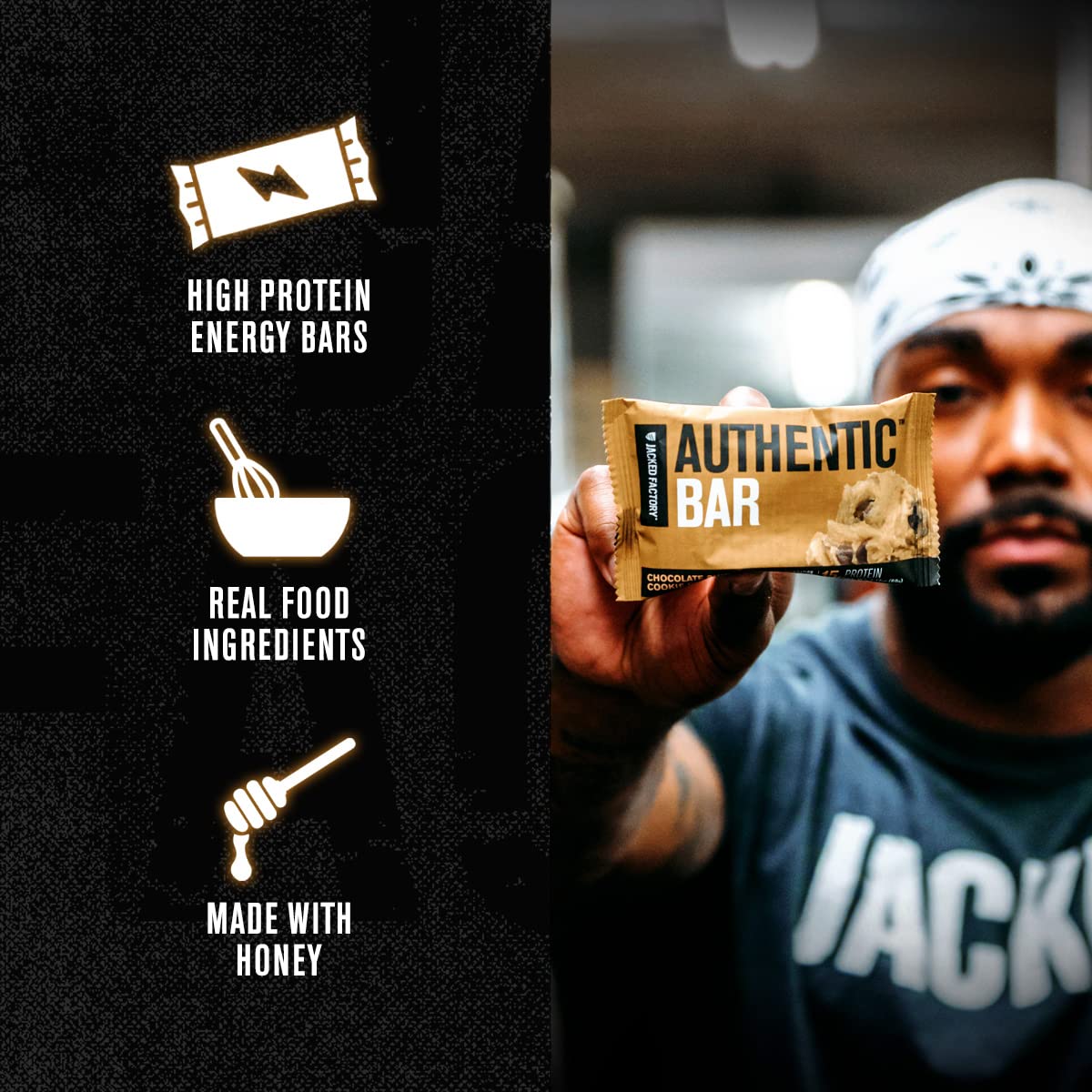 12-Pack Authentic Bar Chocolate Chip Cookie Dough Protein Bars with 15g Whey Protein Isolate - Healthy Meal Replacement Snack Bars with Peanut Butter & Healthy Fats - BoostGo Australia