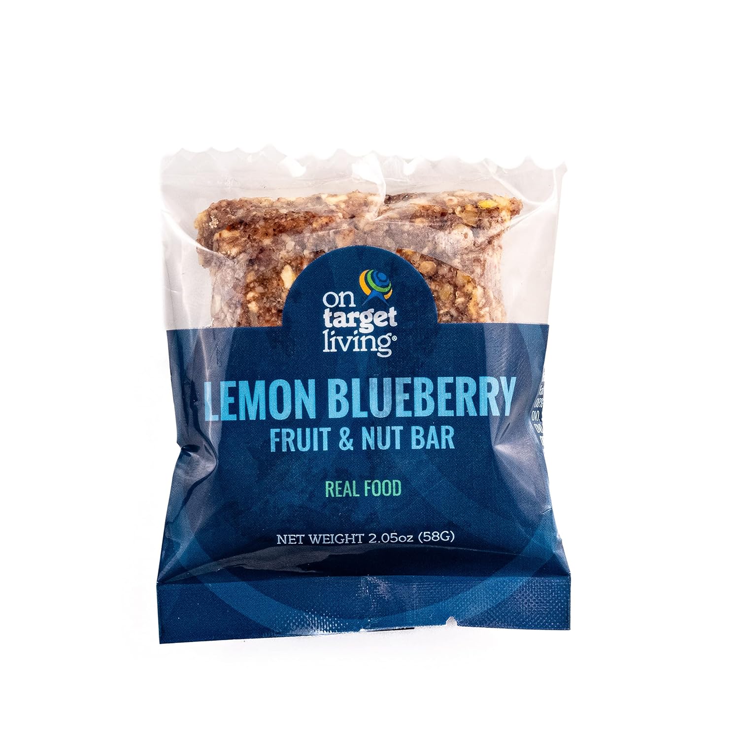 12 Pack Blueberry Lemon On Target Living Food Bars - Healthy Snack Bars for Energy and Nutrition