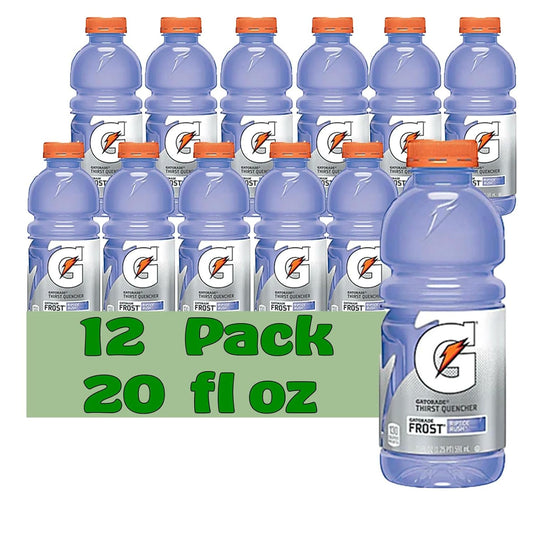 12 Pack Gatorade Riptide Rush Thirst Quencher Sports Drink with Electrolytes, 20 fl oz Bottle