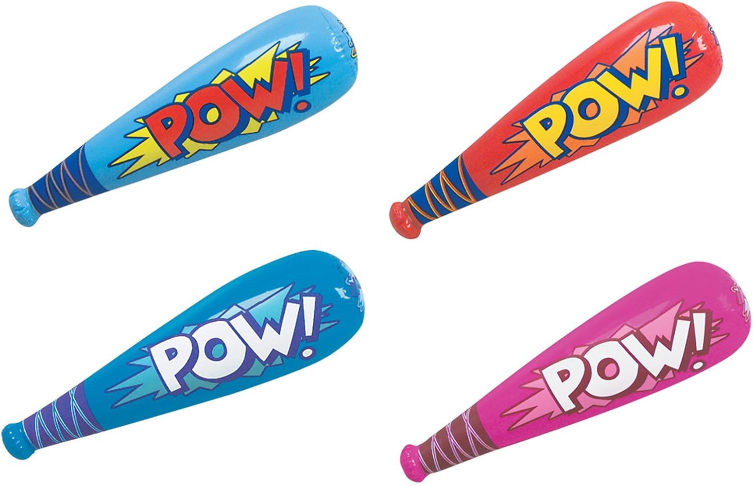 12 Pack of 20 Inch Inflatable POW Bat Toys by Rhode Island Novelty