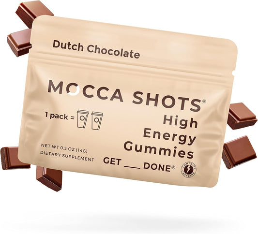 12-Pack of SGC Seattle Gummy Company Dutch Chocolate Mocca Caffeine Energy Gummies - Nootropic, Vegan, Gluten Free (200mg Caffeine)