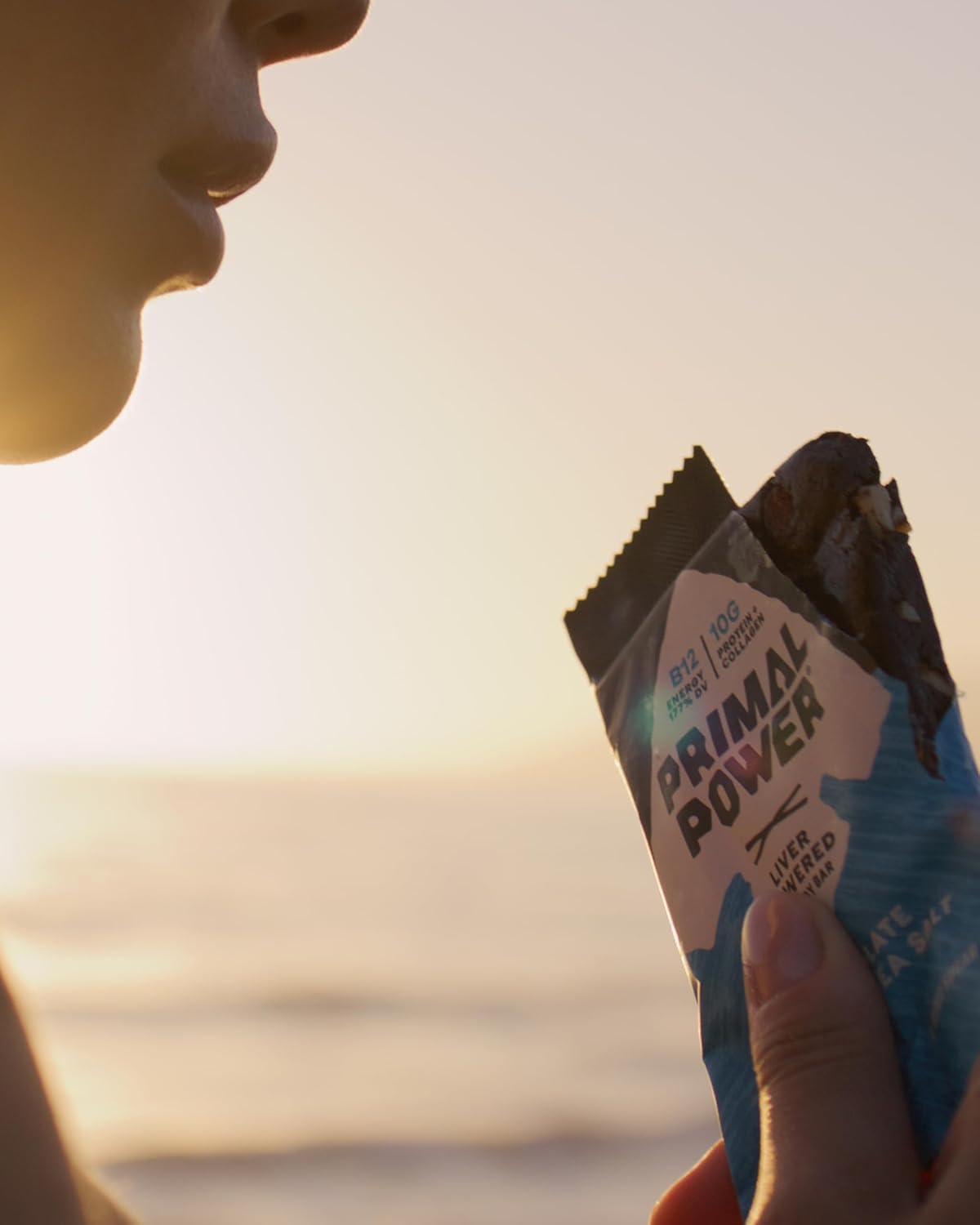 12 Pack Primal Power Plus Liver Nutrition Bars - B12 Energy Boost, 10g Protein, Vitamins, Minerals, Collagen, No Added Sugar, Gluten Free - Chocolate Almond Sea Salt Flavor