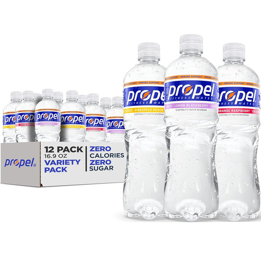 12-Pack Propel Immune Support Drink Variety Pack - 3 Flavors, 16 Fl Oz Each, Vitamin C + Zinc Boost