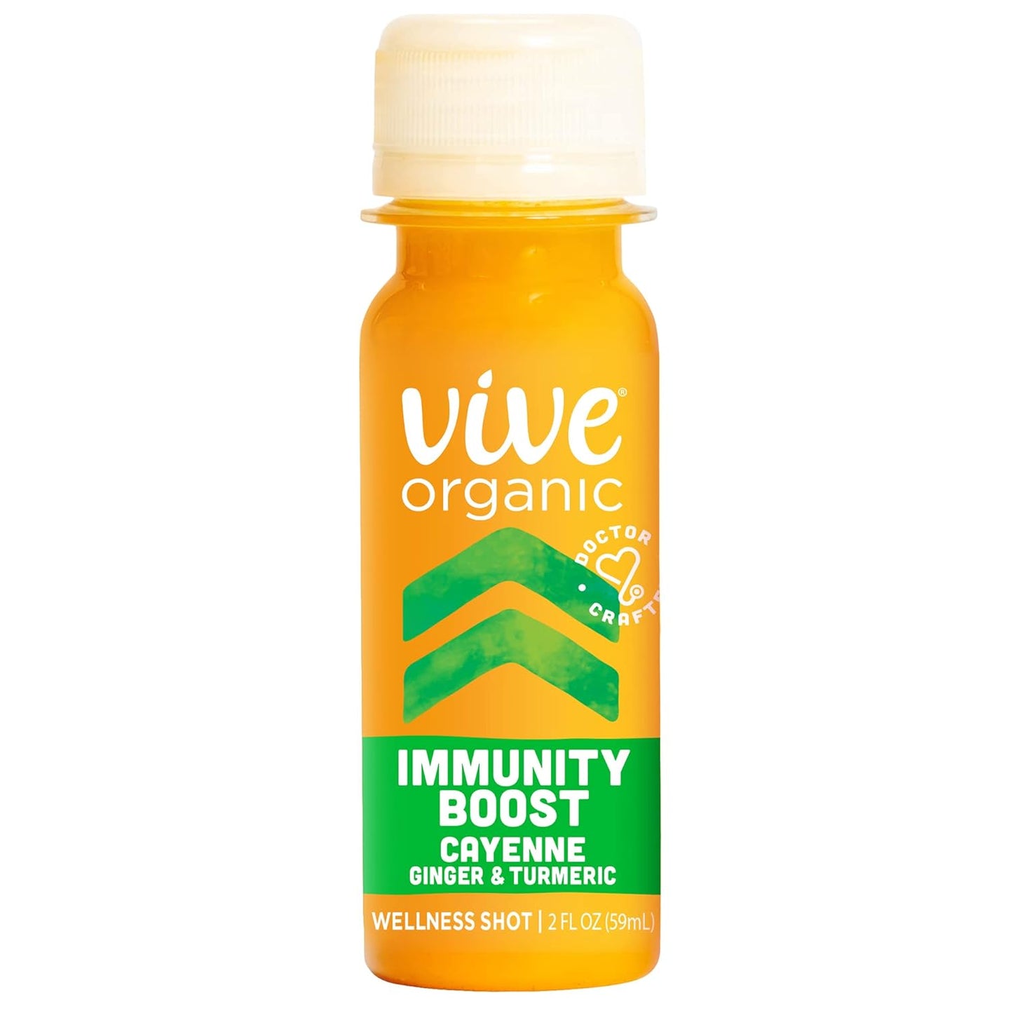 12 Pack Vive Organic Immune Support Shot with Ginger, Turmeric & Cayenne - Gluten Free, Vegan, 2 Fl Oz - Boost Immunity