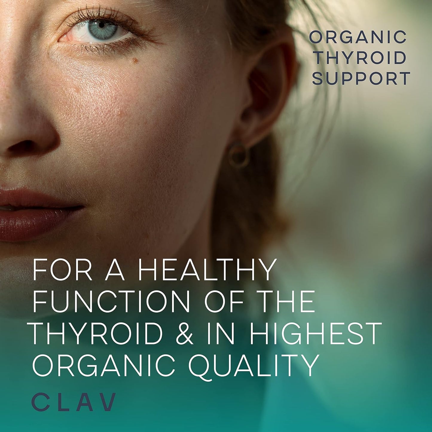 120 Capsules CLAV Organic Thyroid Support Supplement with Iodine & Selenium - Natural Men & Women Vegan Gluten Free