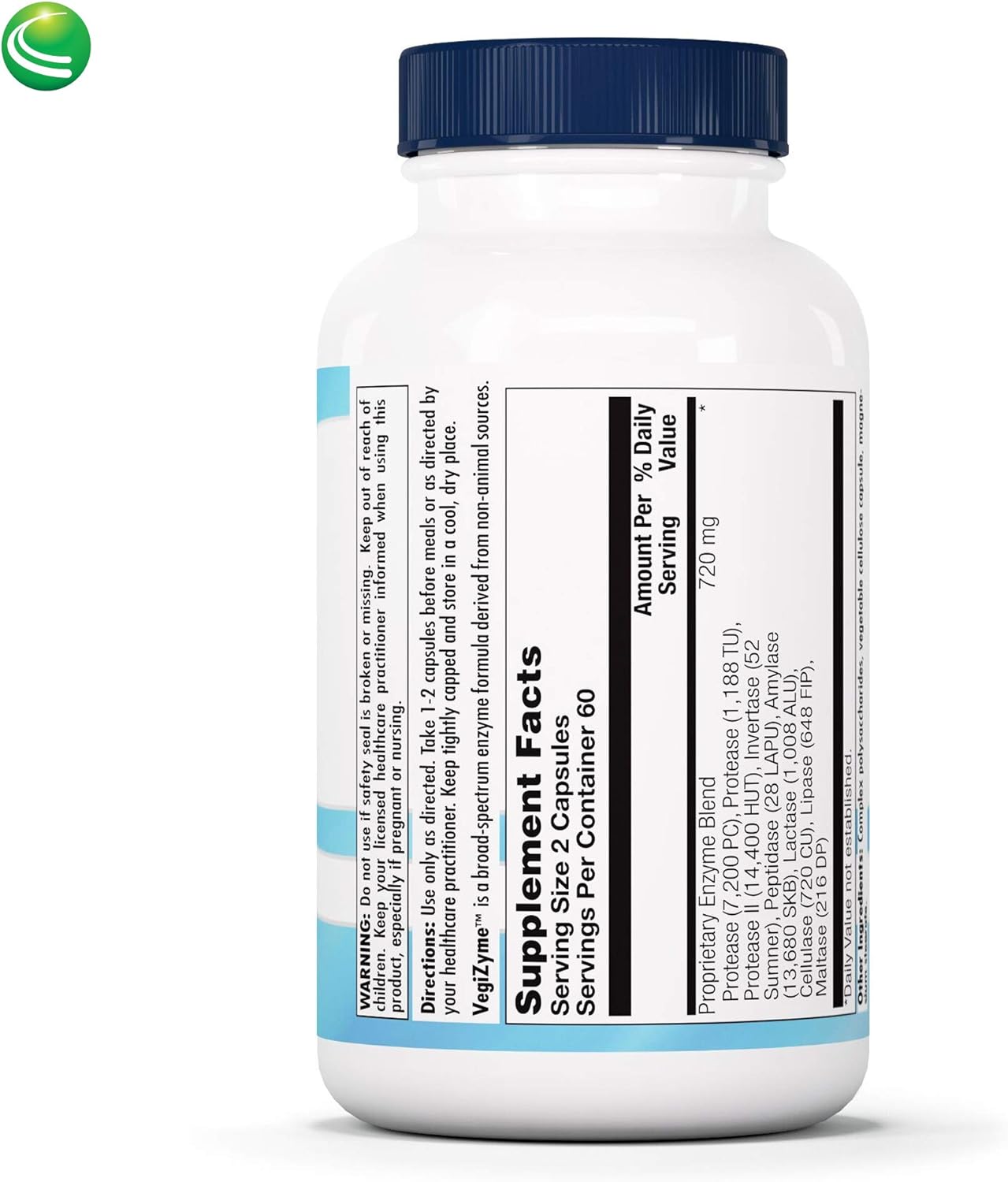 120 Capsules Nutra BioGenesis VegiZyme: Digestive Enzymes for Intestinal Health and Digestion