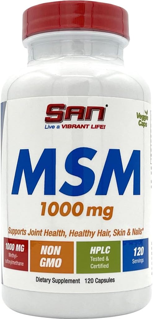 120 Capsules of 1000mg MSM Dietary Supplement by SAN