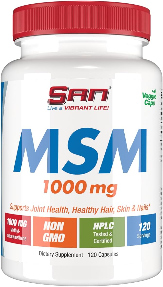 120 Capsules of 1000mg MSM Dietary Supplement by SAN