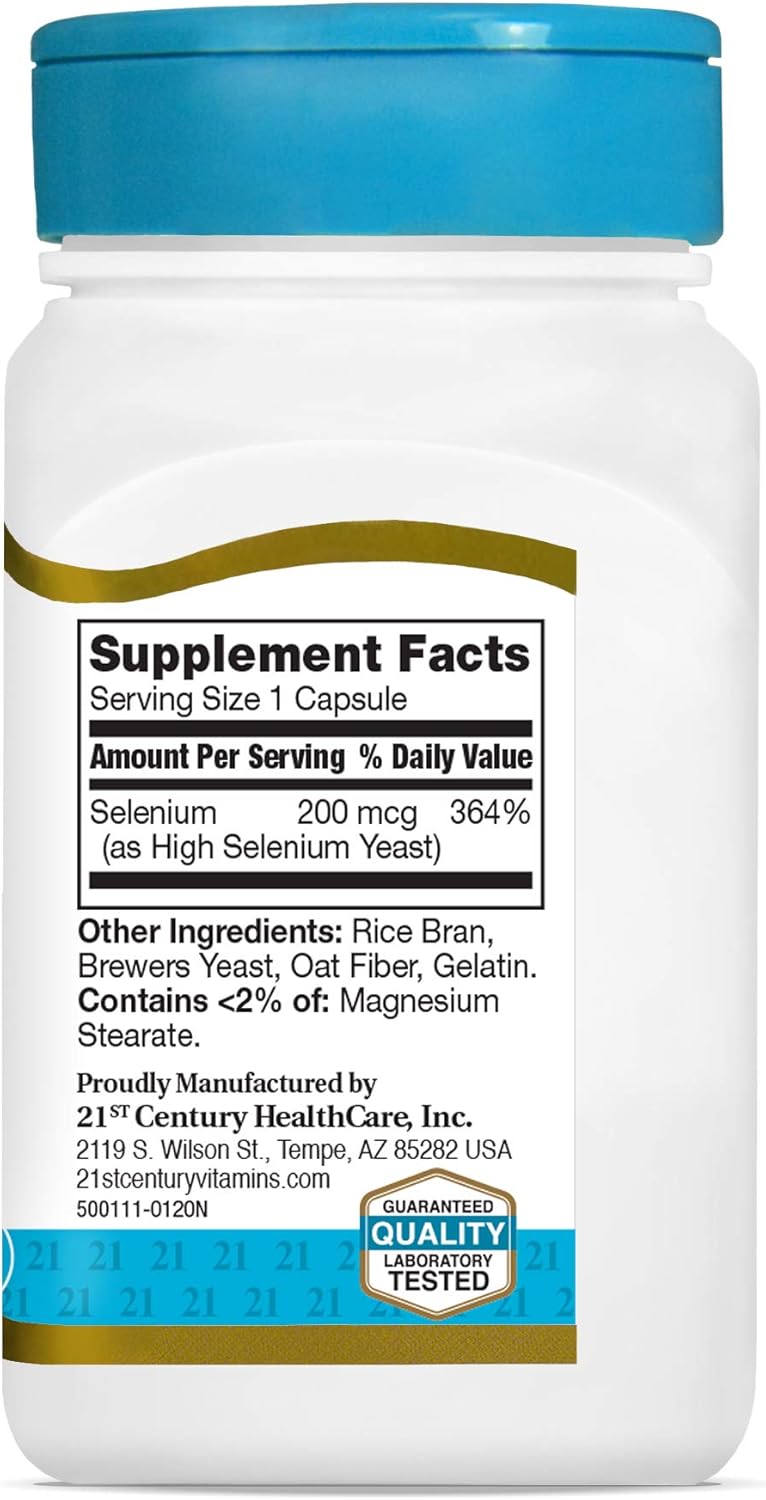 120 Capsules of 21st Century Selenium 200 mcg - Pack of 2