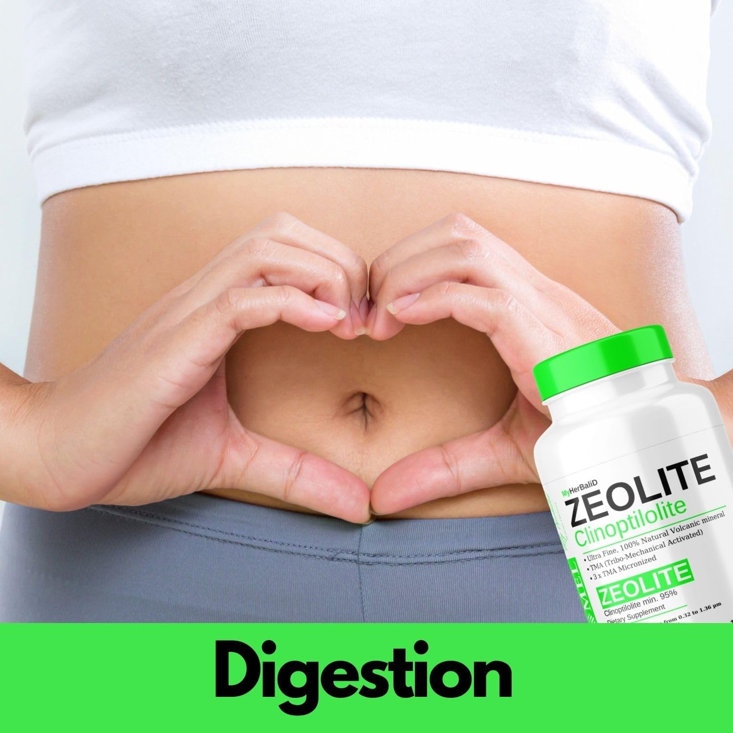 120 Capsules of Aromel Zeolite Powder for Detox with Clinoptilolite 95% - 3X Activated Natural Mineral Dust Under 1 µm