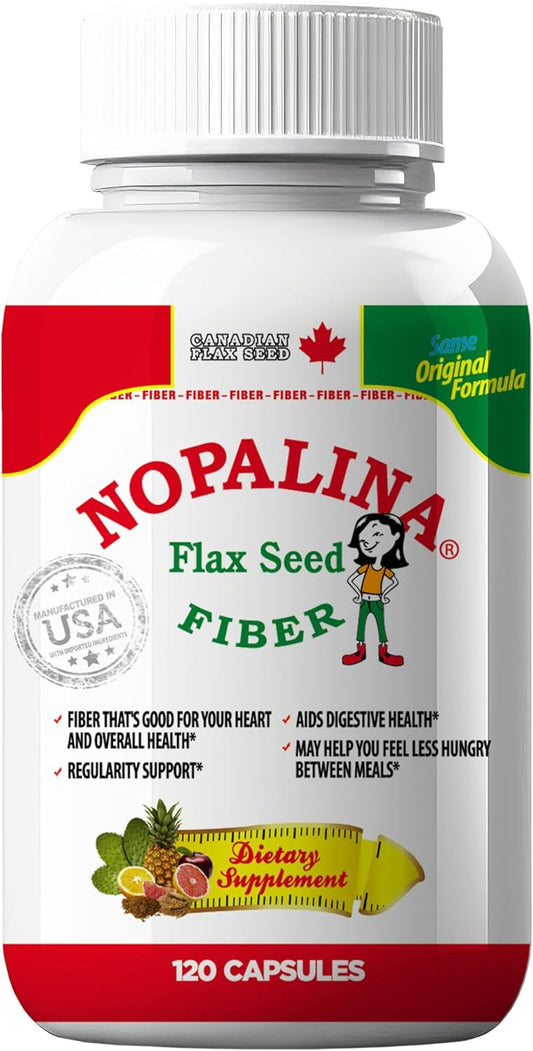 120 Capsules of Nopalina Flax Seed Fiber Supplement