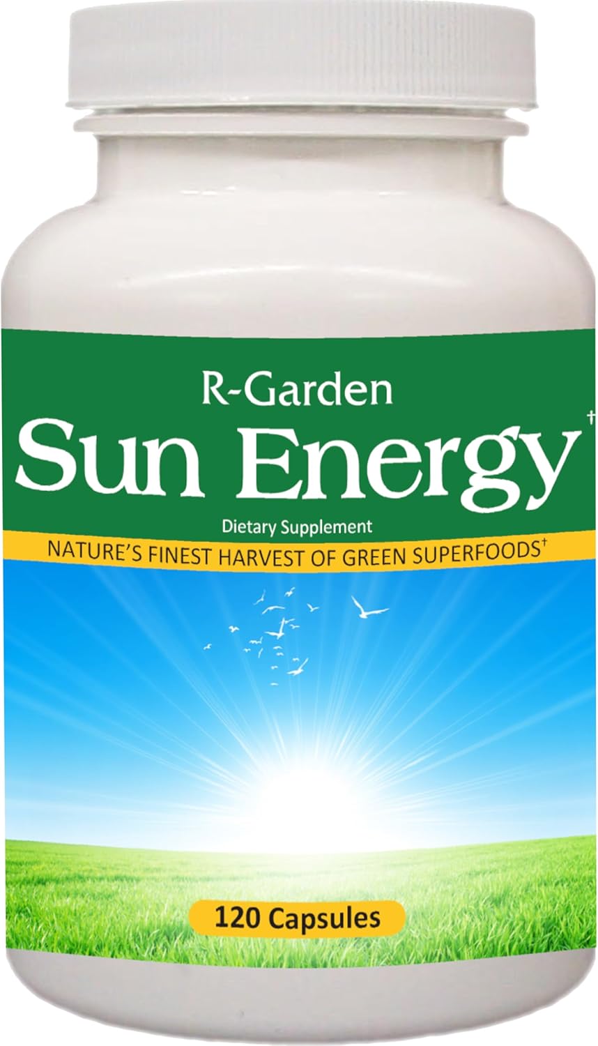 120 Capsules of R-Garden Sun Energy Supplement - Boost Your Energy Levels Naturally