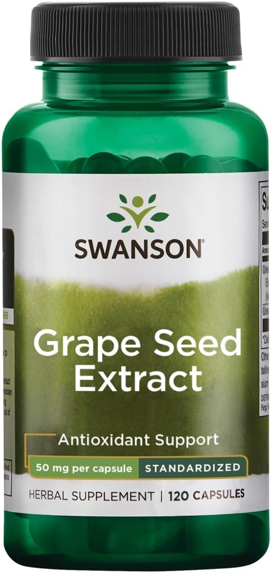 120 Capsules of Swanson Standardized Grape Seed Extract 50mg