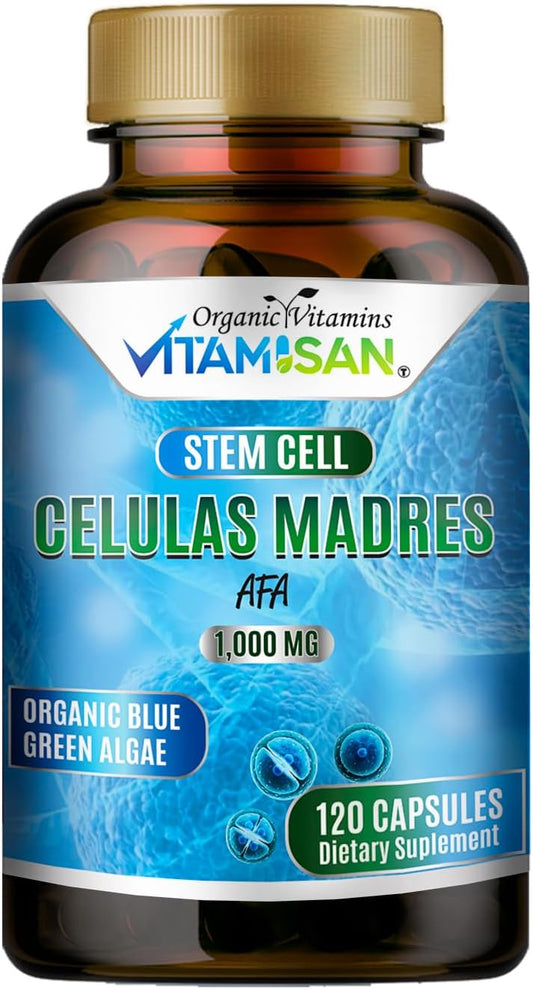 120 Capsules of VITAMISAN AFA Stem Natural Cell with 1000mg Blue Green Algae - Non GMO & Gluten Free