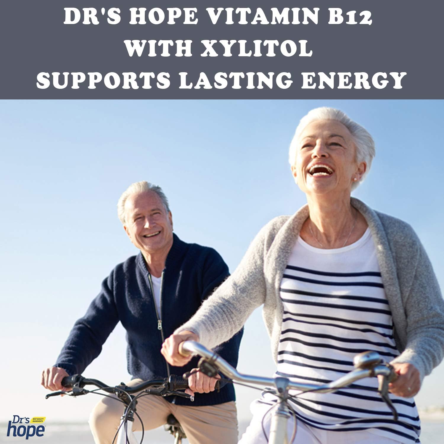 120 Chewable Tablets of Dr's Hope Vitamin B12 1000 Mcg - Boost Metabolism, Energy, Nervous System Support - Non-GMO & Gluten Free - 1 Tablet Per Serving
