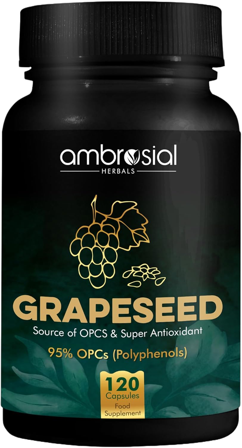120 Count AMBROSIAL Grapeseed Capsules for Antioxidant Support