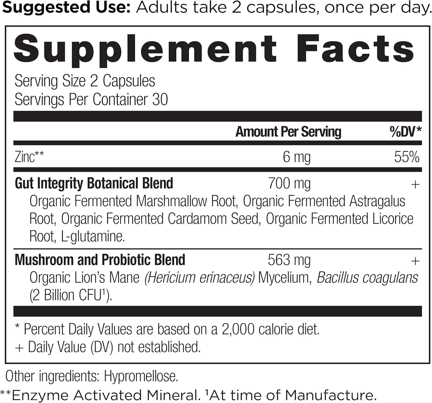 120 Count Ancient Nutrition SBO Gut Restore & Leaky Gut Probiotic Capsules