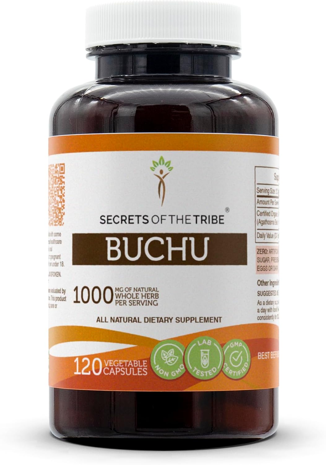 120 Count Buchu (Agathosma Betulina) Dried Leaf Capsules - 1000mg Supplement by Secrets of the Tribe