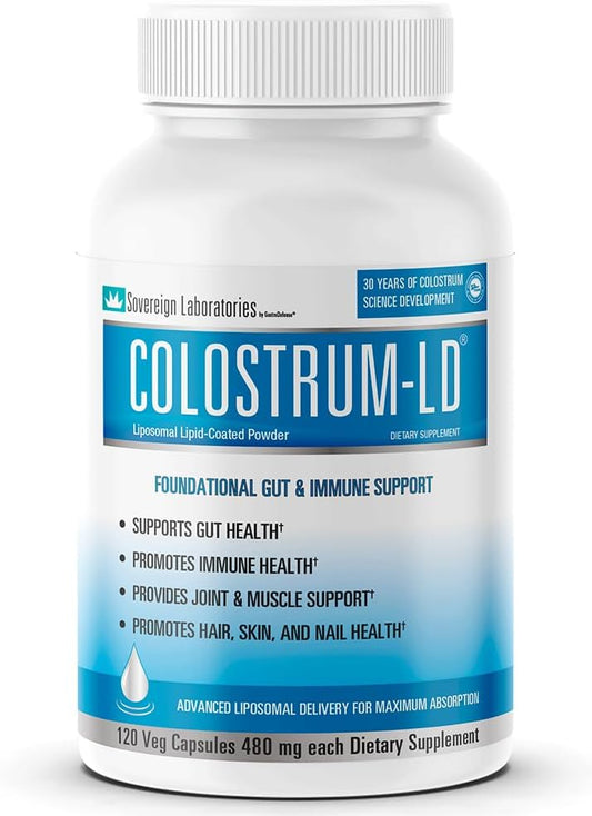 120 Count GastroDefense Colostrum Capsules with Liposomal Delivery Technology