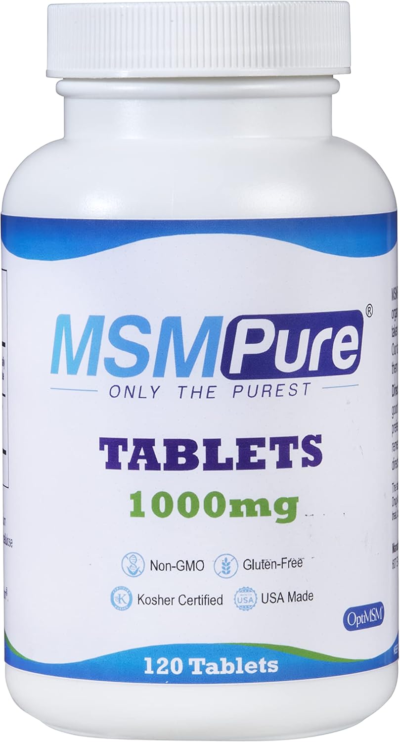 120 Count KALA HEALTH MSMPure MSM Tablets - Starter Bundle for Joint Health