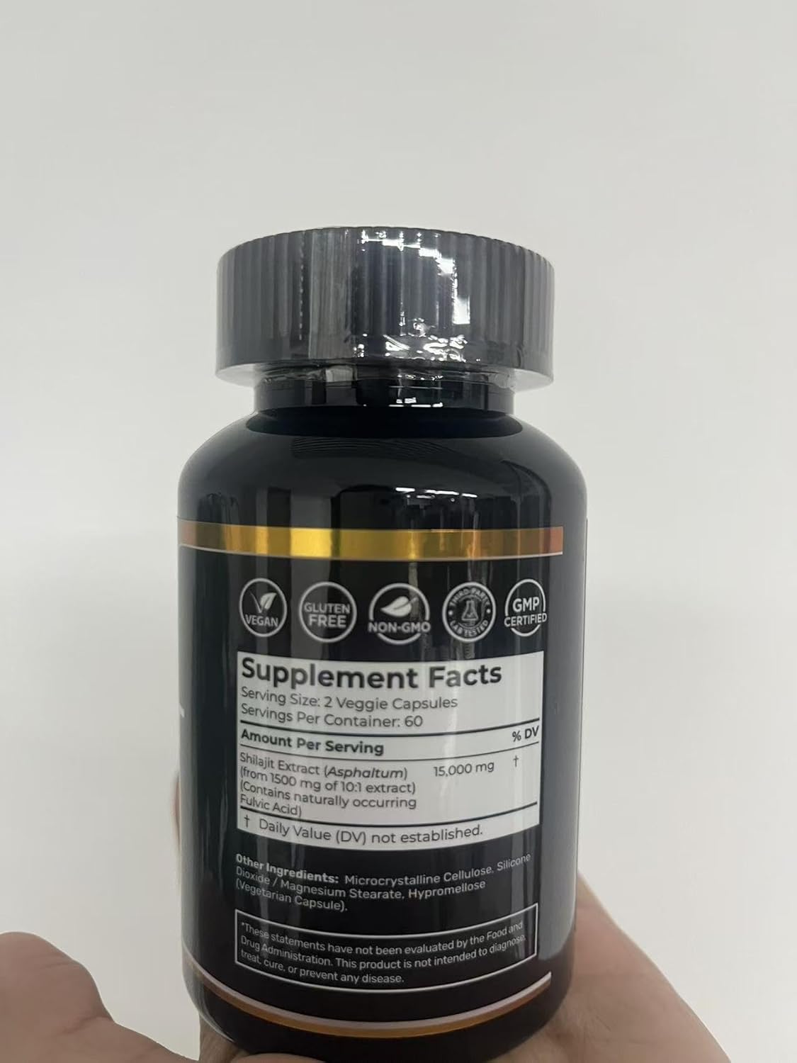 120 Count Lions Mane and Shilajit Capsules for Memory, Focus, and Wellness - Organic Mushroom and Himalayan Supplement with Fulvic Acid