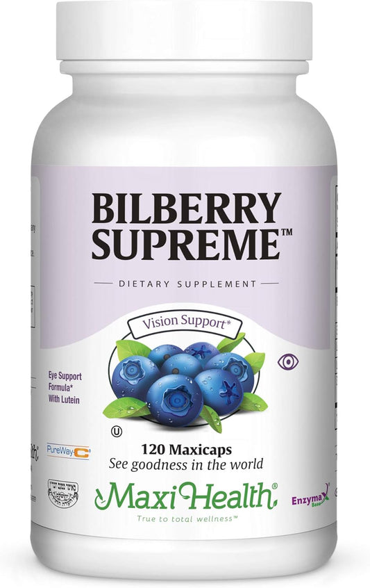 120 Count Maxi Health Bilberry Supreme with Eyebright and Lutein Eye Support Formula