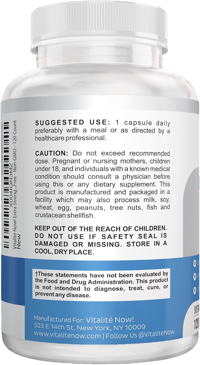 120 Count Mullein 10:1 Extract Capsules - Gluten Free & Non-GMO - Vitalité Now! Extra Strength