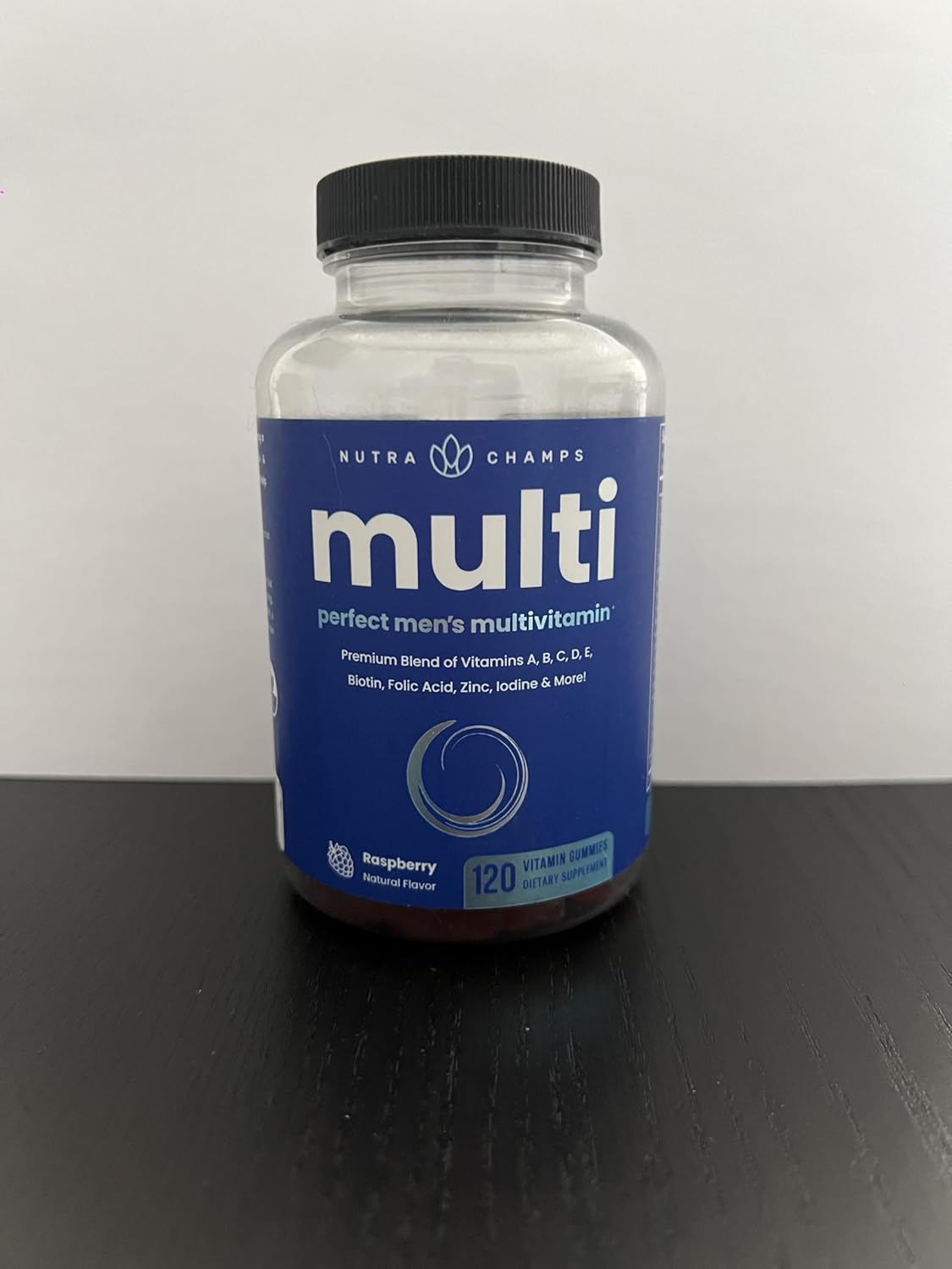 120 Count NutraChamps Men's Multivitamin Gummies with A, B, C, D, E, Biotin, Zinc - Chewable Daily Supplement for Men 14+