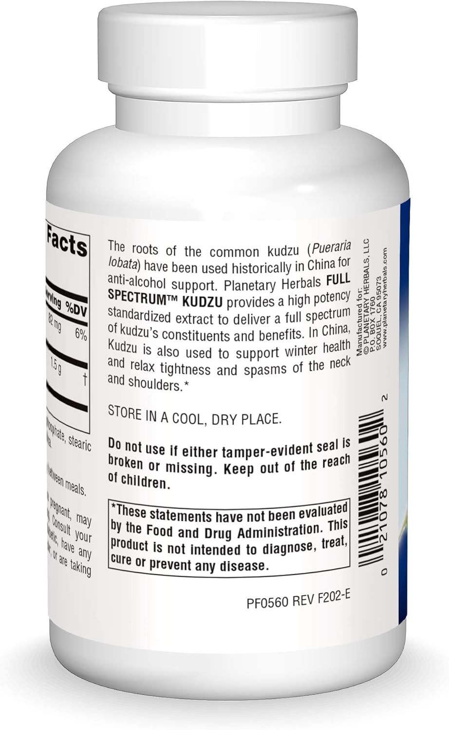 120 Count Planetary Herbals Full Spectrum Kudzu Tablets - Natural Herbal Supplement