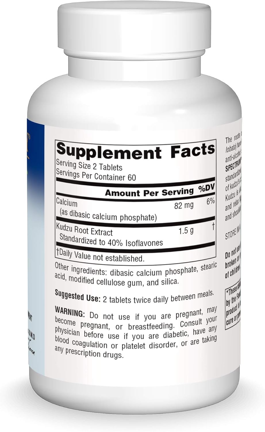 120 Count Planetary Herbals Full Spectrum Kudzu Tablets - Natural Herbal Supplement