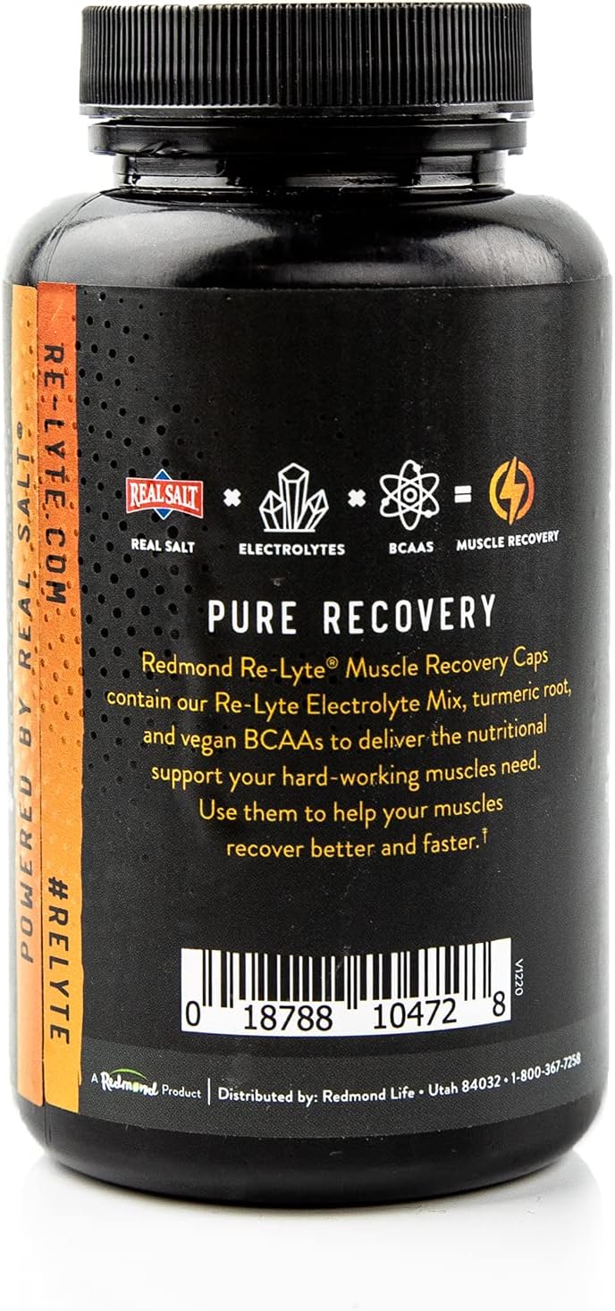 120 Count REDMOND Re-Lyte Capsules for Muscle Recovery - Natural Mineral Supplement