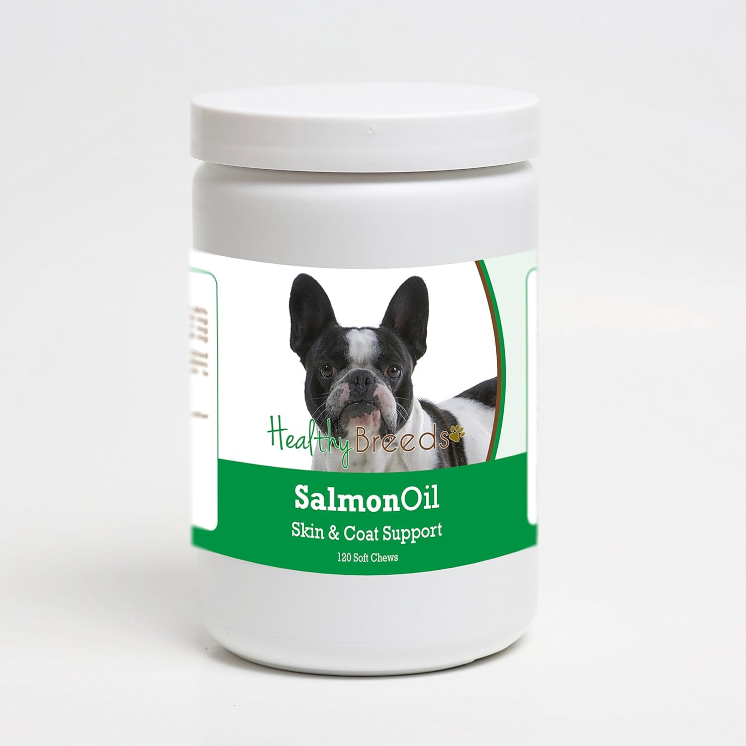 120 Count Salmon Oil Soft Chews for French Bulldogs by Healthy Breeds