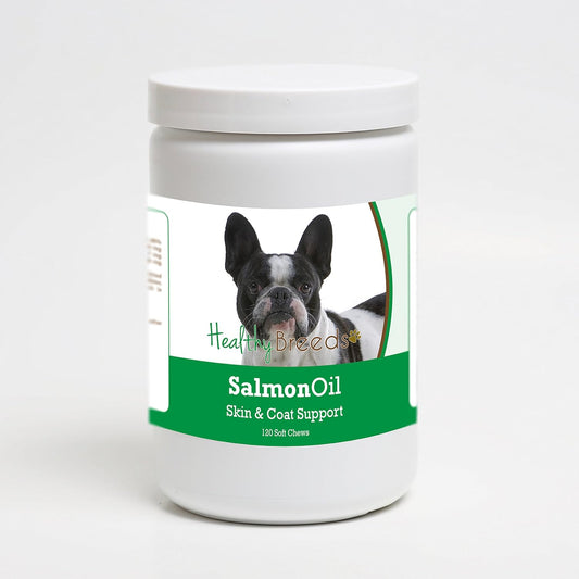 120 Count Salmon Oil Soft Chews for French Bulldogs by Healthy Breeds