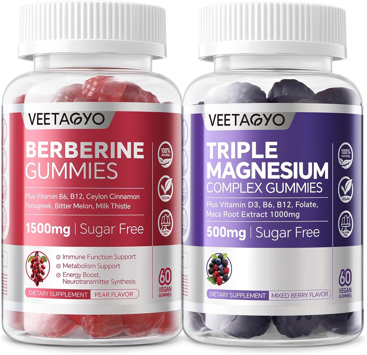 120 Count Veetagyo Berberine and Magnesium Gummies Pack