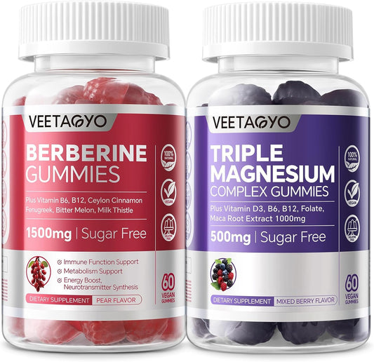 120 Count Veetagyo Berberine and Magnesium Gummies Pack