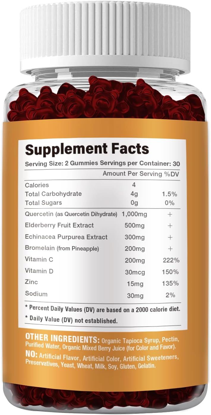 120 Count Vegan Chewable Vitamins with Zinc, Vitamin C, Elderberry, and Bromelain for Lung and Immune Support in Kids and Adults - Supports Cardiovascular Health and Aging